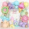 Pastel Donut Balloon Arch Garland Kit, 162pcs Donut Two Sweet One Birthday Party Supplies Girl Pastel Sprinkle Confetti Candy Ice Cream Foil Balloons for First Birthday Party Baby Shower Decoration